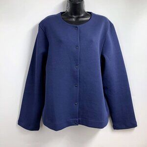 Muji Women's Recyclable Fleece Button Up Long Sleeve Cardigan Size XXL